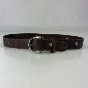 Heart Studded Genuine Italian Leather Belt - Made in USA - Youth Girls Size 20