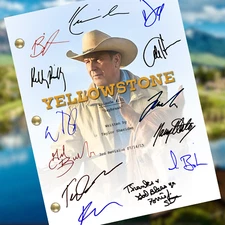 Yellowstone Pilot Autograph Cast Signed Script Reprints 71 Pages Dutton Family
