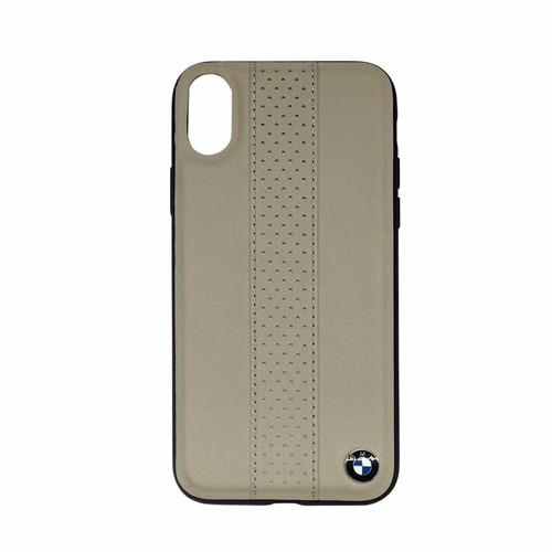 Cg Mobile Iphone X Xs Bmw Perforated Center Stripe Taupe Real Leather Case Cover Ebay