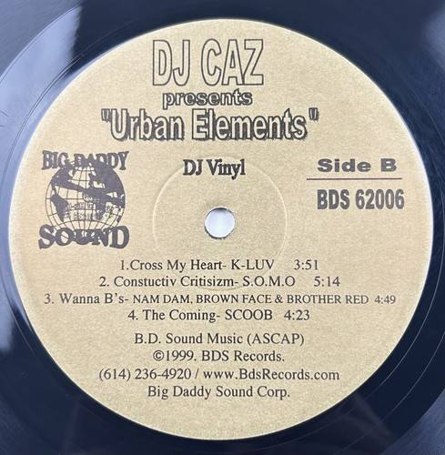 DJ Caz - Urban Elements 1999 Vinyl LP Unplayed Promo Record Shrink On NM - Picture 3 of 7