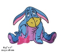 Eeyore Winnie The Pooh Cartoon Character Large Embroidered Iron On Patch
