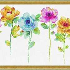 StitchMaster's Diverse Cross Stitch Kit: Count Your Way to Creativity!