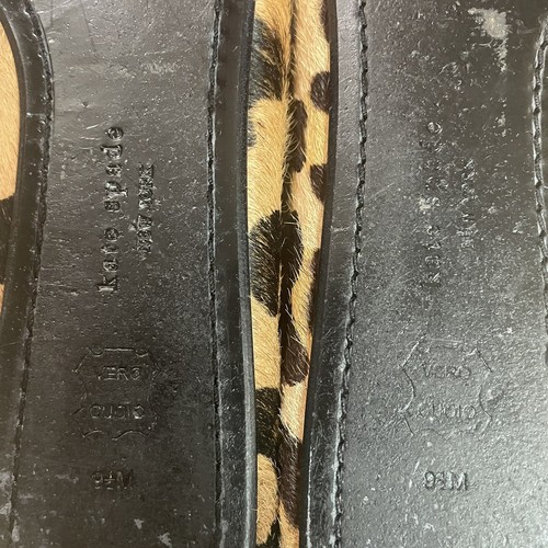 KATE SPADE NEW YORK Sz 9.5 Leopard Print Calf Hair/Patent Leather Ballet Flats - Picture 10 of 11