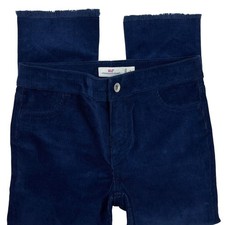 Vineyard Vines Girls Corduroy Pants Raw Hem Size 7 Dark Navy Blue Adjustable