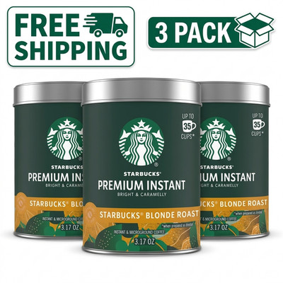 Starbucks Blonde Roast Premium Instant Coffee 3.17oz Light Roast 35 Cups