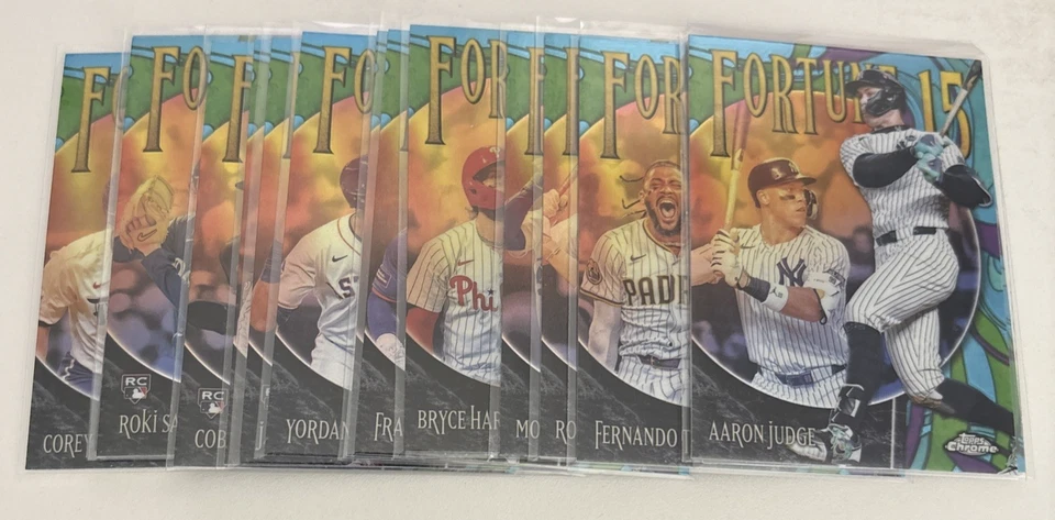 2025 Topps Chrome Baseball Complete Set 1-300 + 5 main insert sets - all sleeved - Image 4 of 4
