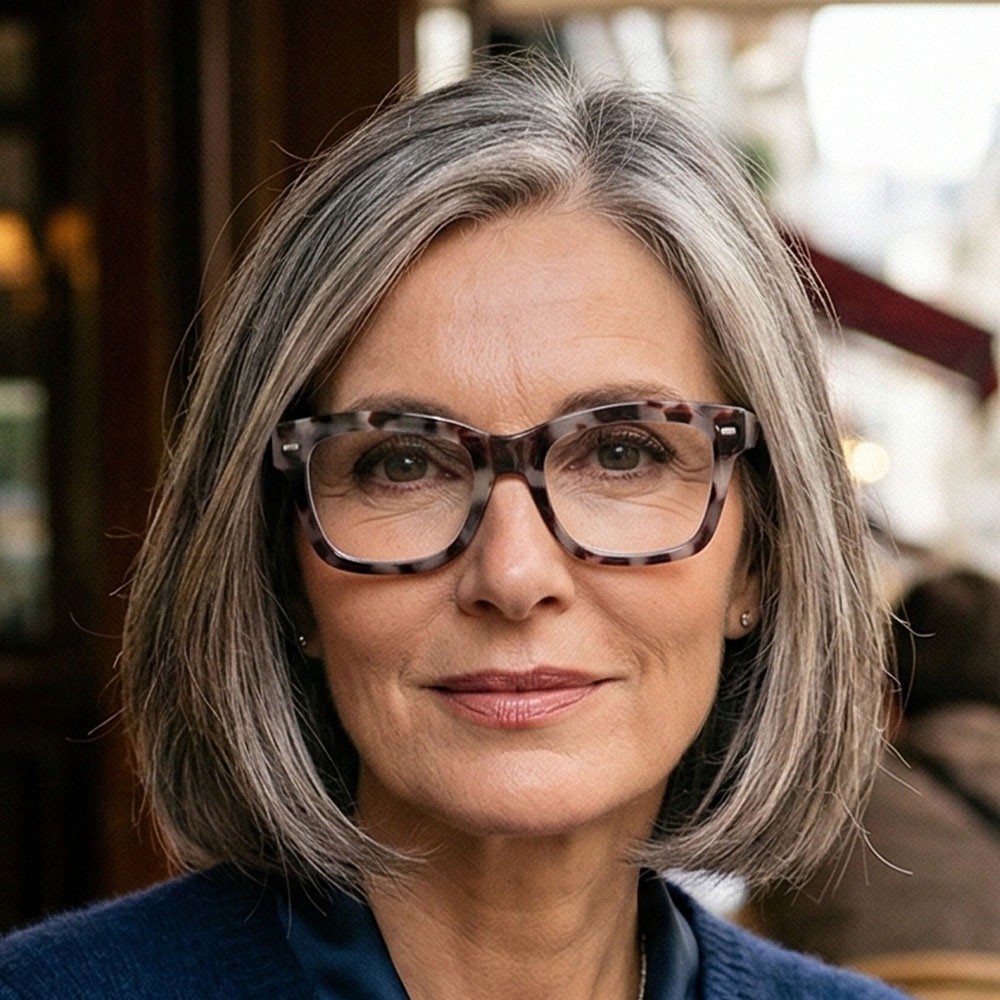 Retro chunky square reading glasses in a classic brown tortoiseshell finish with silver rivet accents.