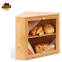 Bambus Brotkasten 2 Etagen Lebensmittelecht 32X32X
