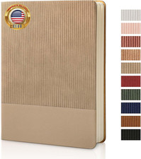 Lined Journal Notebook for Work College Ruled Note Book 5.79"X8.27" A5 PU Leathe