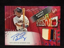 BUSTER POSEY 2025 TOPPS PRISTINE POPULAR DEMAND RED GAME USED WORN PATCH # 1/5