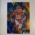 2025 Panini Select Football Blue and Orange Shock Patrick Mahomes II #107