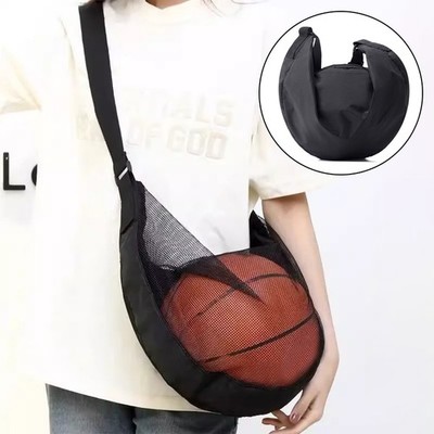1PC Portable Drawstring Basketball Backpack Mesh Bag Football Soccer Volleyball