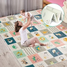 Baby Play Mat, 79x71x0.4inch Extra Large Folding Baby Crawling Mat, Waterproo...