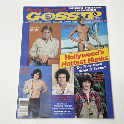 #ad #ad Rona Barrett#x27;s Gossip Magazine 02 1980 Hottest Hunks Atkins Collins Barton Feb $16.99