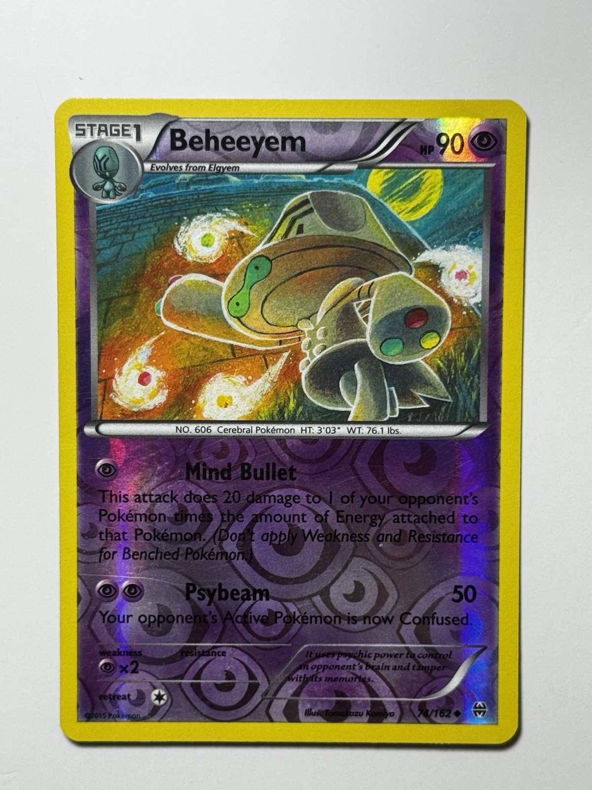 Breakthrough Beheeyem Reverse Holo 74/162 LP