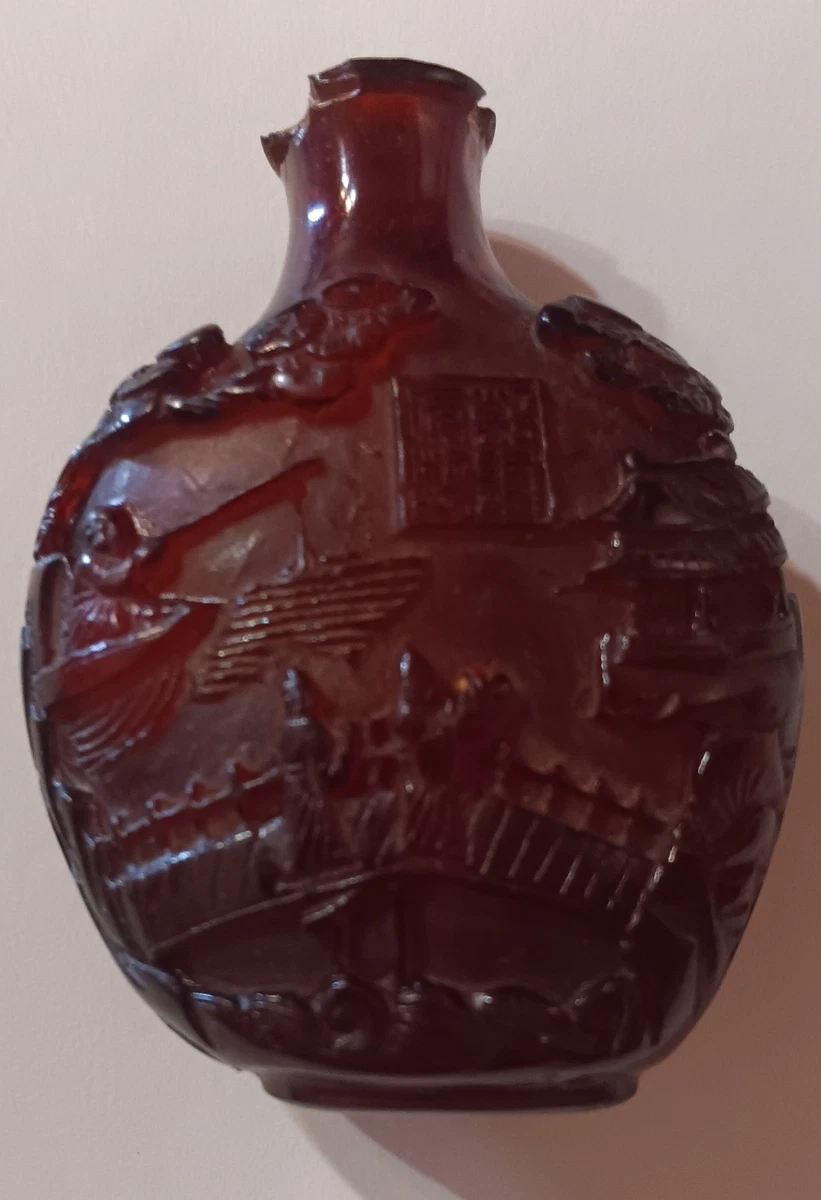 玻璃古董原件1900-1940 年中国鼻烟壶| eBay
