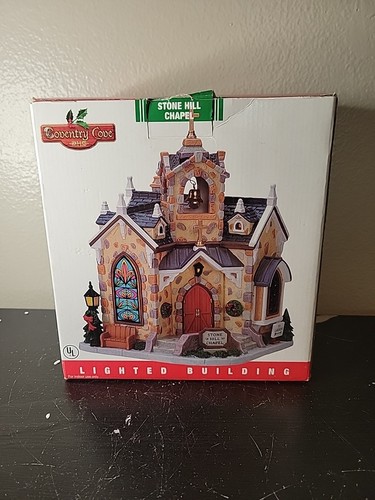 Lemax Coventry Cove Stone Hill Chapel Lighted Building Christmas Village 2007