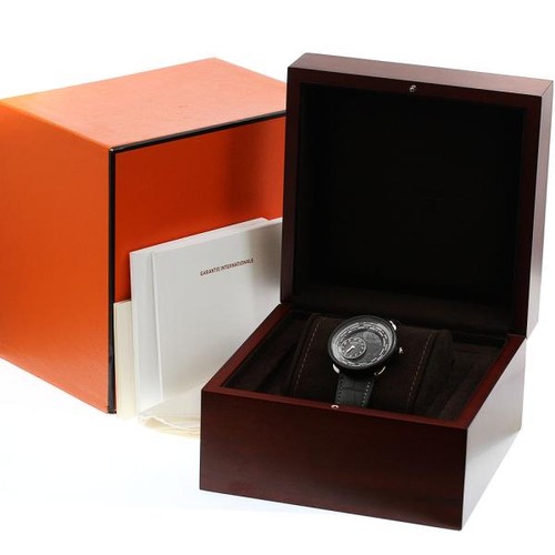 HERMES ARCEAU LE TEMPS VOYAGEUR AR4.810 41mm Pt Black #C12360