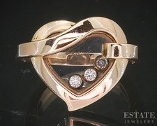 18k Rose Gold Chopard Natural Diamond Happy H...