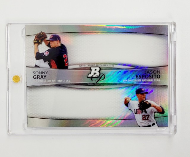 1/1 TEST PROTOTYP NO AUTO RC BOWMAN 2010 PLATINUM SONNY GRAY JASON ESPOSITO