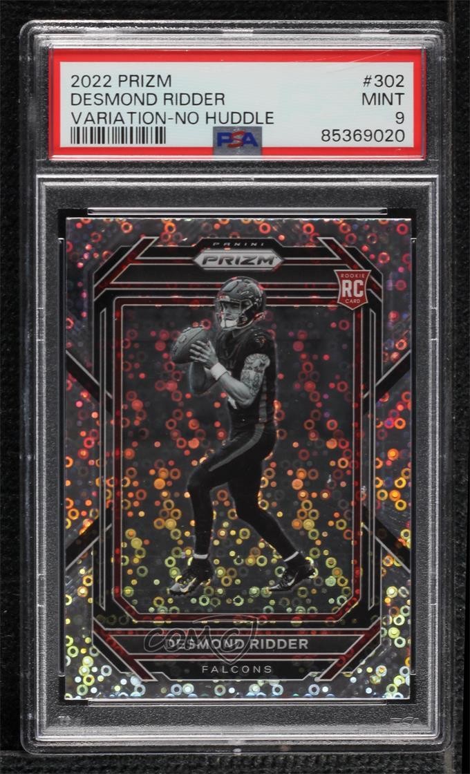 2022 Panini Prizm Rookie Variation No Huddle Desmond Ridder #302 PSA 9 MINT 14t3
