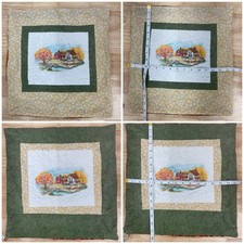2 Vtg Handmade Embroidered Decorative Pillow Covers Cottage Core Granny Floral
