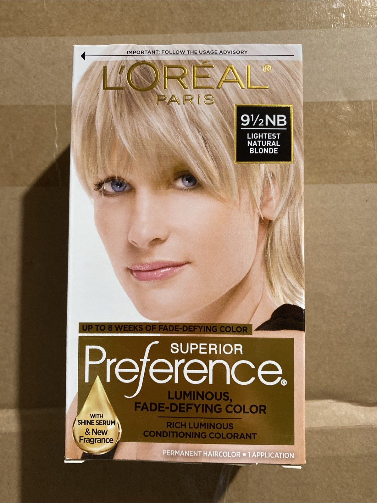 New- 9 1/2 NB Lightest Natural Blonde Permanent Hair Color