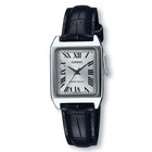Casio LTPV007L-7B1 Analog Watch Silver Dial Black Leather Strap New
