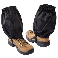 Waterproof Ankle Low Short Gaiters Shoe Running Hiking Unisex Windproof Black