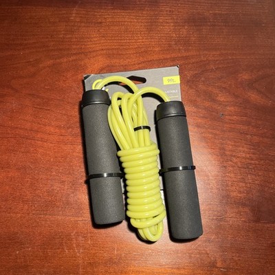 Champion Speed Jump Rope 9 Foot Adjustable, Comfort Grip Green Black