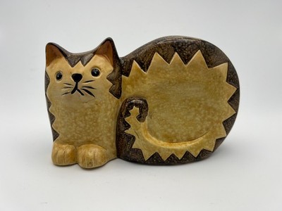 Schöne Keramik / Keramik Marmelade Katzenfigur - Sammlerstück Deko
