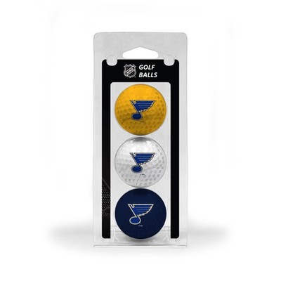 Balls 3 Pack Regulation Size NHL St Louis Blues Team Golf Full Color Durable