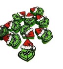 2 Pcs Grinch Tumbler Straw Toppers – Festive Plastic Christmas Drink Decor
