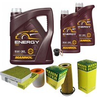 Inspektionspaket 7L Mannol Energy 5W-30 FüR Audi A6 2.8 FSI 3.0 Tfsi Quattro A7