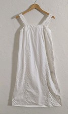  Madewell Linen-Cotton Princess-Seamed White Midi Dress S