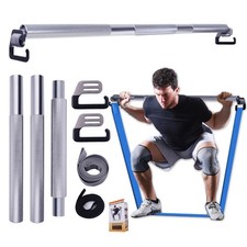 Fitness Resistance Band Exercise Bar for Full Body Workout Home Gym 37.8in