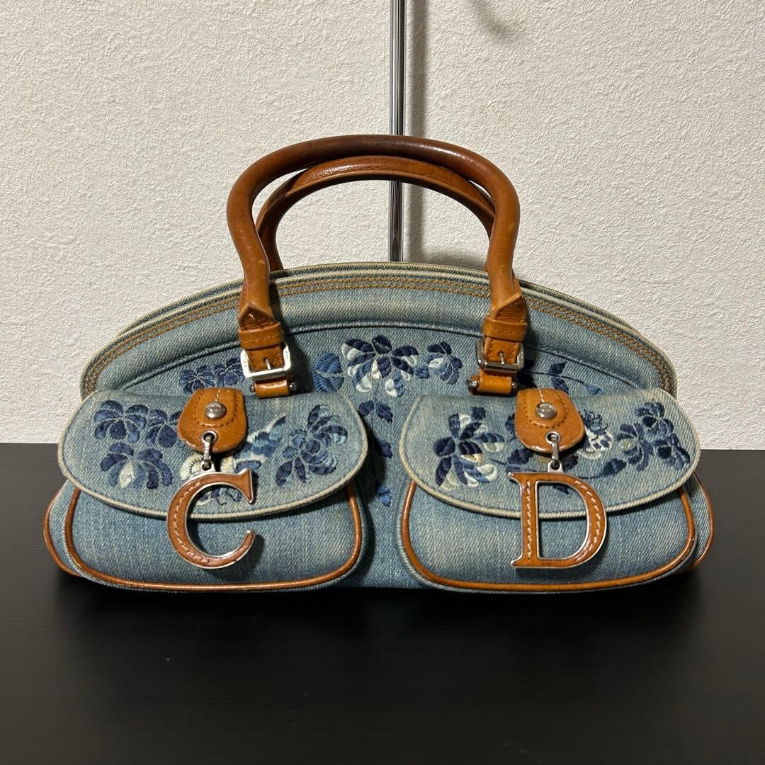 Christian Dior by Galliano Denim Shoulder Bag Blue