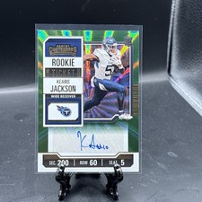 2023 Panini Contenders Kearis Jackson Rookie Ticket Auto Autograph Green Laser