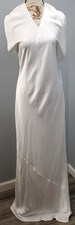 Show Me Your Mumu Maxi Dress Womens Small White Satin Sleeveless V-Neck Backless