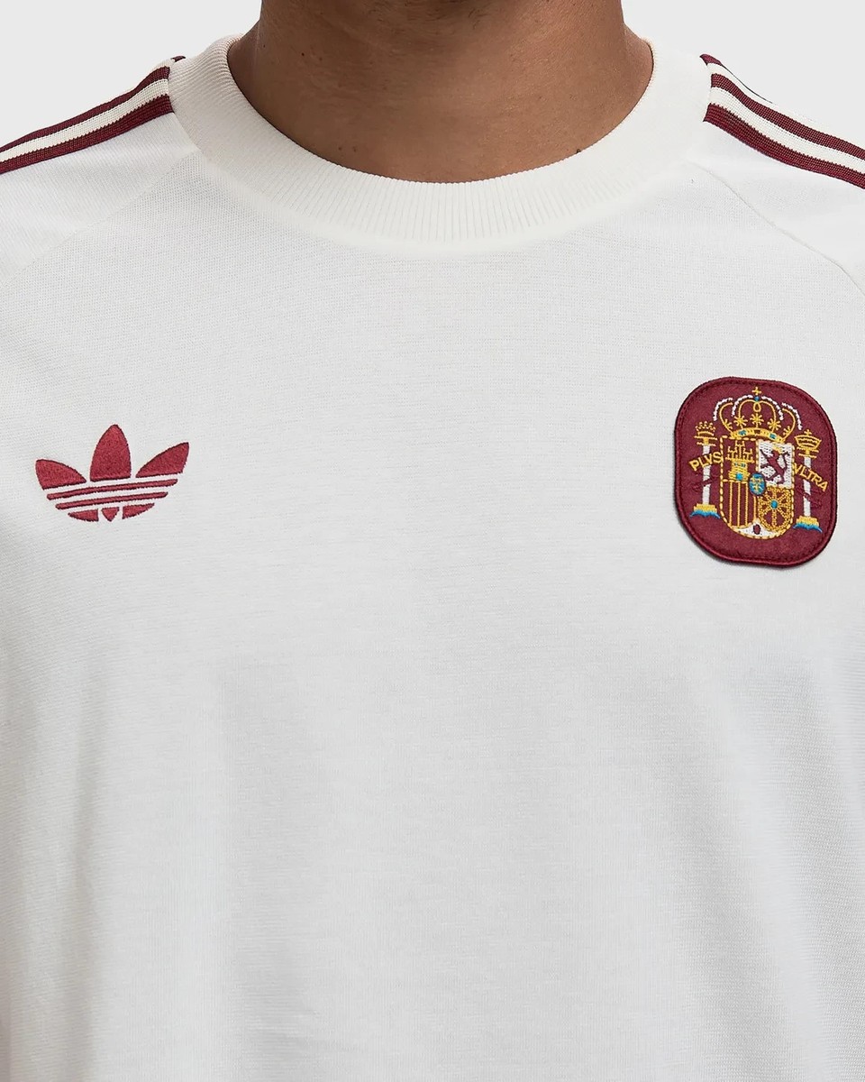 adidas Originals Spain Team Trifol Logo 3-Stripes Slim White T