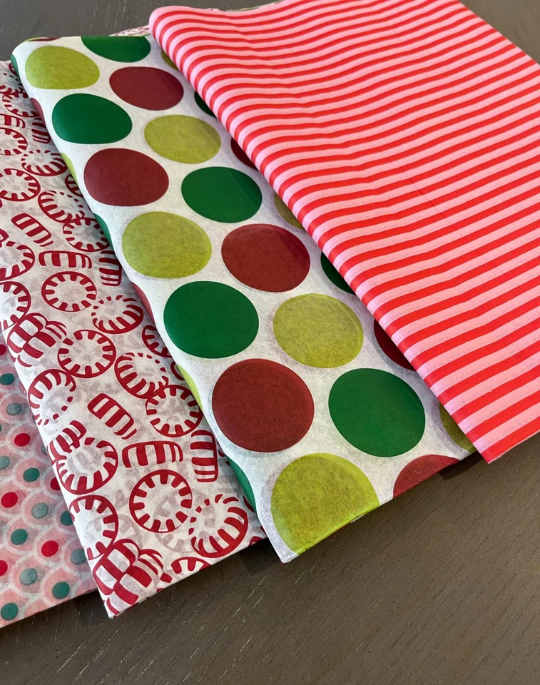 CHRISTMAS CANDY Tissue Paper Assortment Choose Size & Package Amount - Image 3 of 4