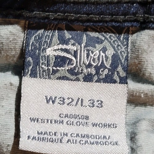 Silver Aiko Mid Baby Boot Womens 32x33 Blue Jeans - Picture 9 of 12