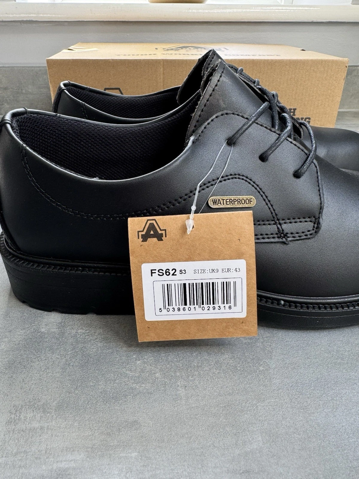 Amblers FS62 Leather Safety Steel Toe Shoes S3 SRC Size UK 9 Brand New 6