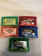 Pokemon Game Boy Advance Fire Red, Leaf Green, Sapphire, Ruby, Emerald