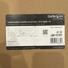 StarTech CABSHELFV1U 1U Vented Server Rack Cabinet Shelf - Fixed 10in Deep