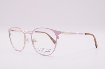 NEW ANN TAYLOR ATP023 C03 PINK SILVER BROWN AUTHENTIC FRAMES EYEGLASSES 48-17 K1