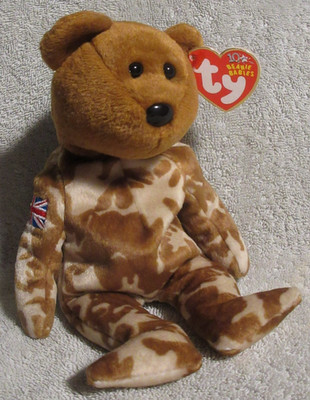 Ty Beanie Baby Hero The Bear DOB March 12, 2003 MWMT Free Shipping