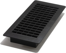 PL410-BLK 4-In 10-In Plastic Floor Register Black Black Finish 4x10In 1