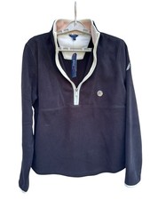 NWT Nautica Nautex Women  s Medium 1/2 Zip Black Pullover Fleece Jacket