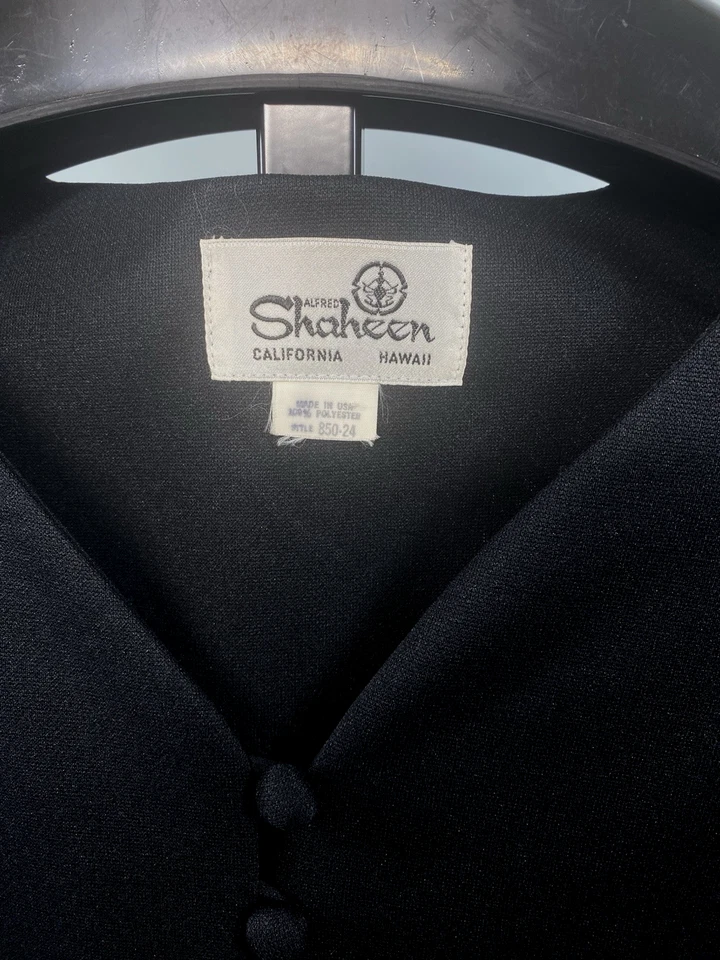 Mono SHAHEEN Mujer Vintage TALLA XL EXTRA GRANDE Rojo Negro HAWAII 60s 70s Foto 3 de 4